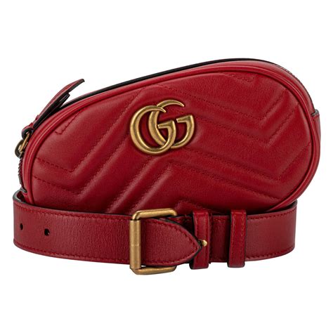 gucci red waist bag|gucci fanny pack red.